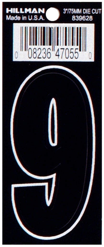 3 DIE-CUT BLACK VINYL 9