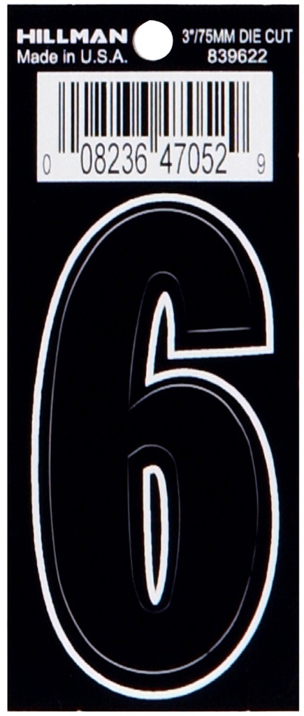 3 DIE-CUT BLACK VINYL 6