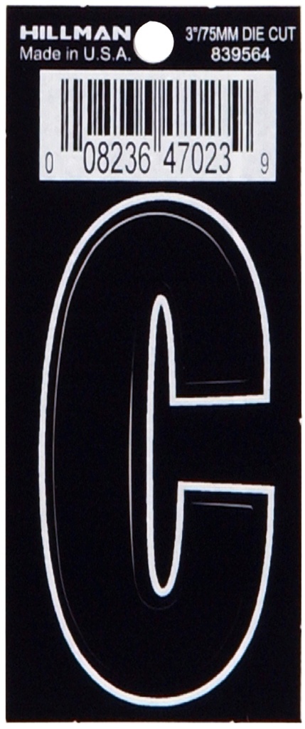 3 DIE-CUT BLACK VINYL C