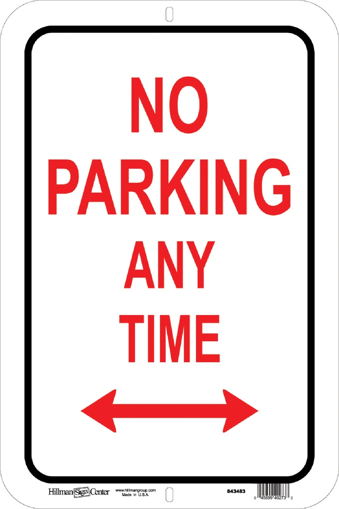 No Parking Any Time with Arrow
