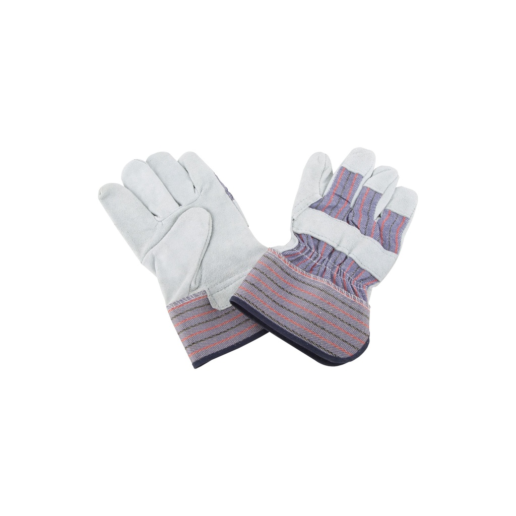 Work Gloves One-Size Leather Palm