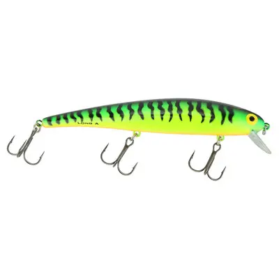 Bomber 15A Long Shallow Diver 4-1/2" Bengal Fire Tiger