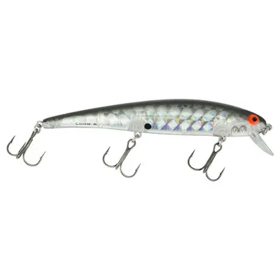 Bomber 15A Long Shallow Diver 4-1/2" Silver Prism-Black Back