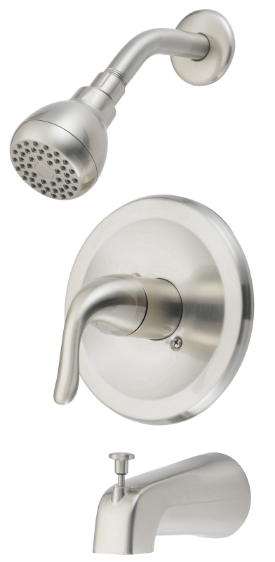 Tub & Shower Faucet 1 Handle Brushed Nickel Pressure Balance Valve