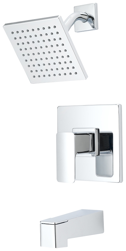 Tub & Shower Faucet Chrome Square 6" Showerhead  