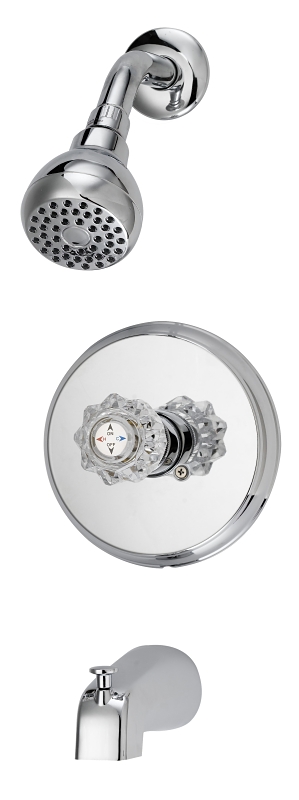 Tub & Shower Faucet 1 Knob Chrome