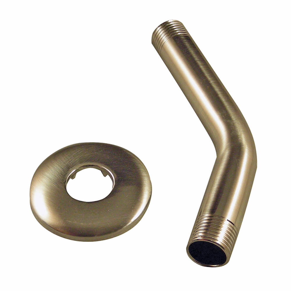 SHOWER ARM W/FLANGE BRSH NIC