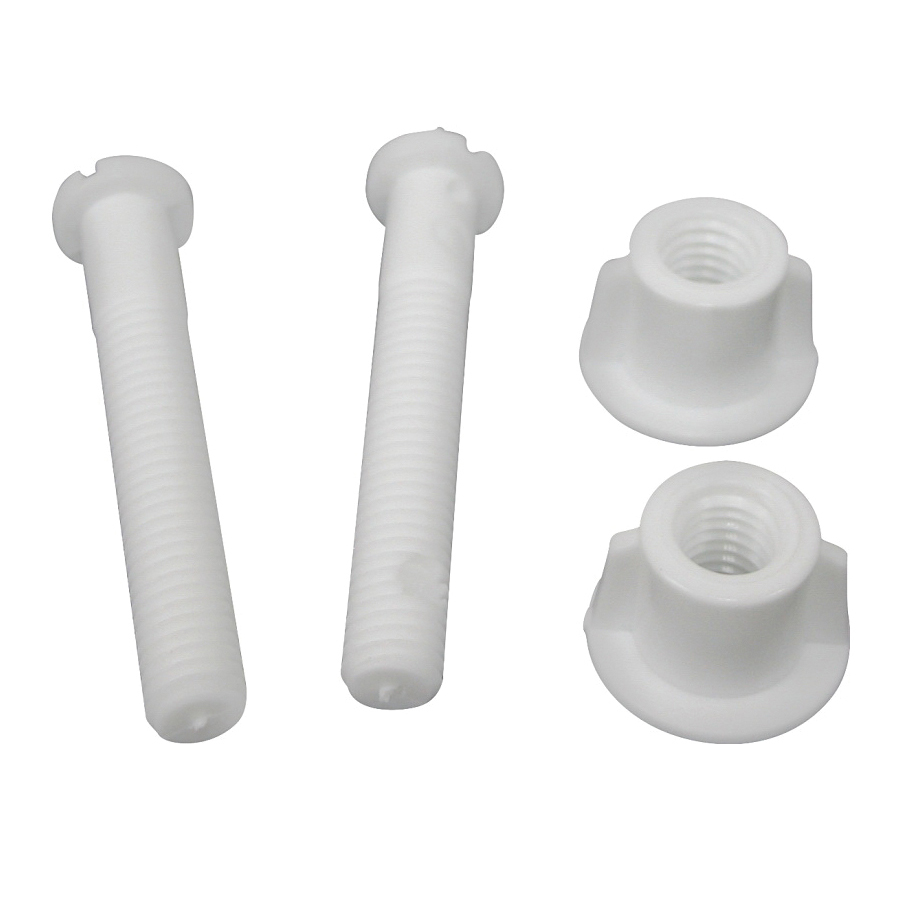 Toilet Seat Hinge Bolt Set White Adjustable