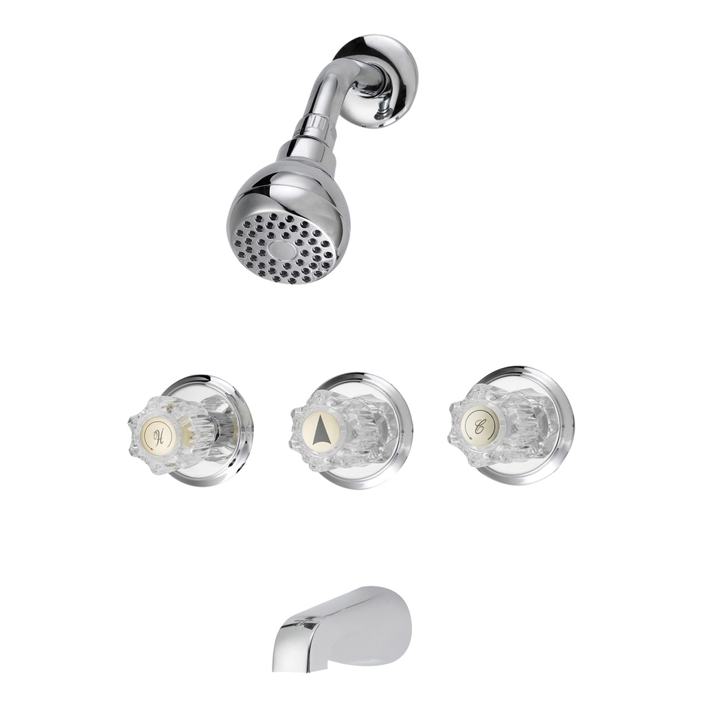 Chrome Tub/Shower 3 Handle