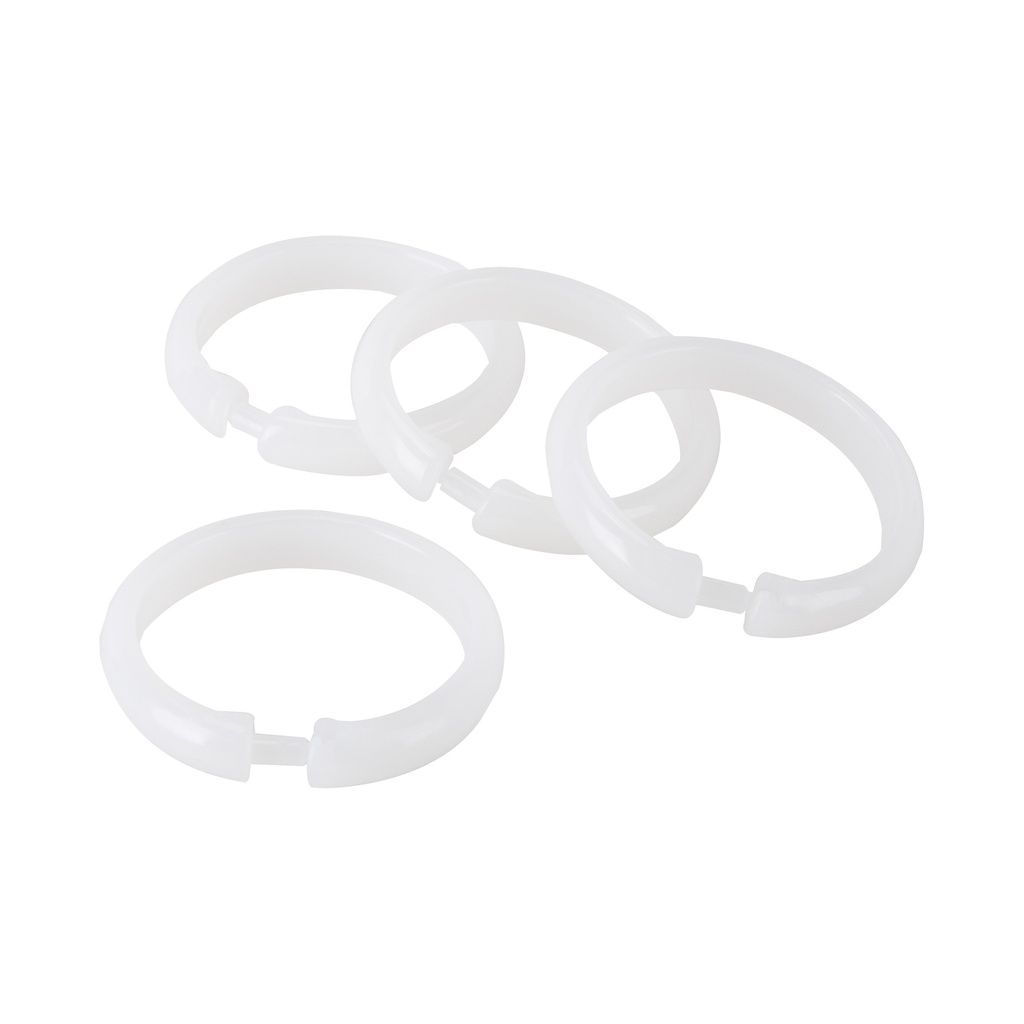 Shower Curtain Hooks 12pk Plastic Frosted