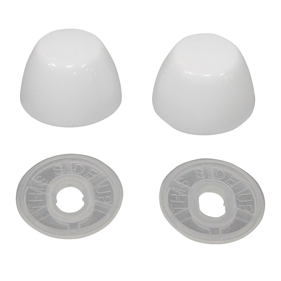 Toilet Bolt Cap Round White 2pc