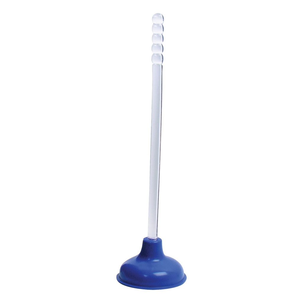 Toilet Plunger 6" Long Handle Plastic Blue