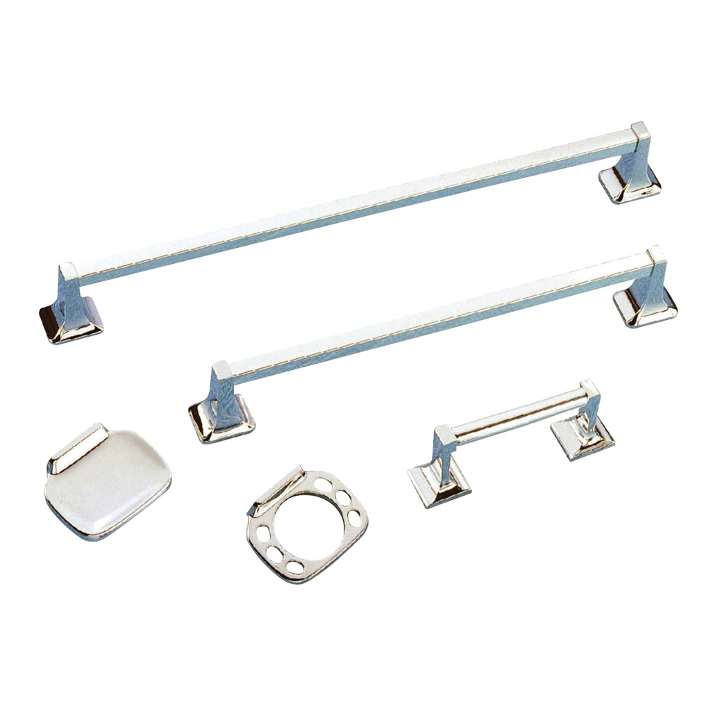 5 PC Bath Accessory Set Chrome