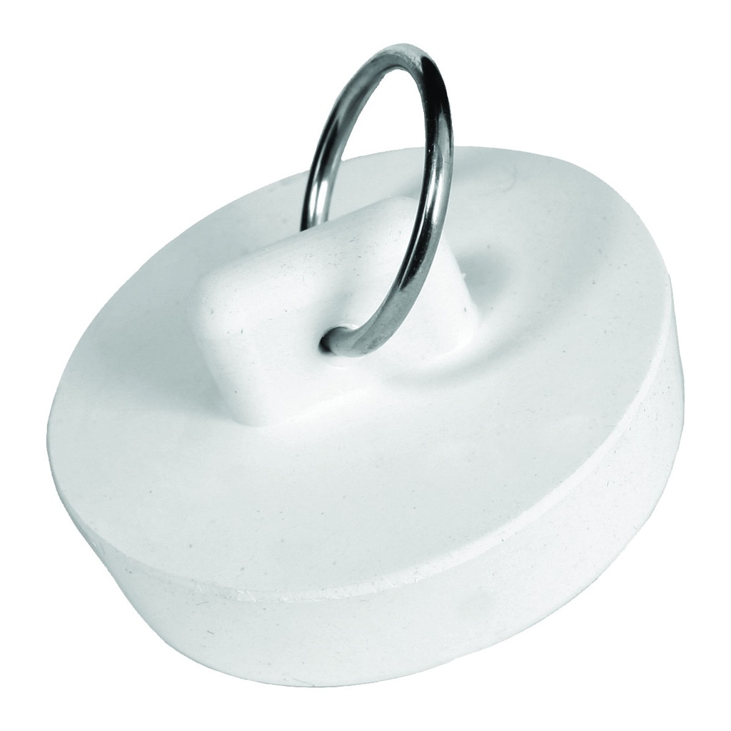Drain Stopper White 1-5/8-1-3/4" White Rubber