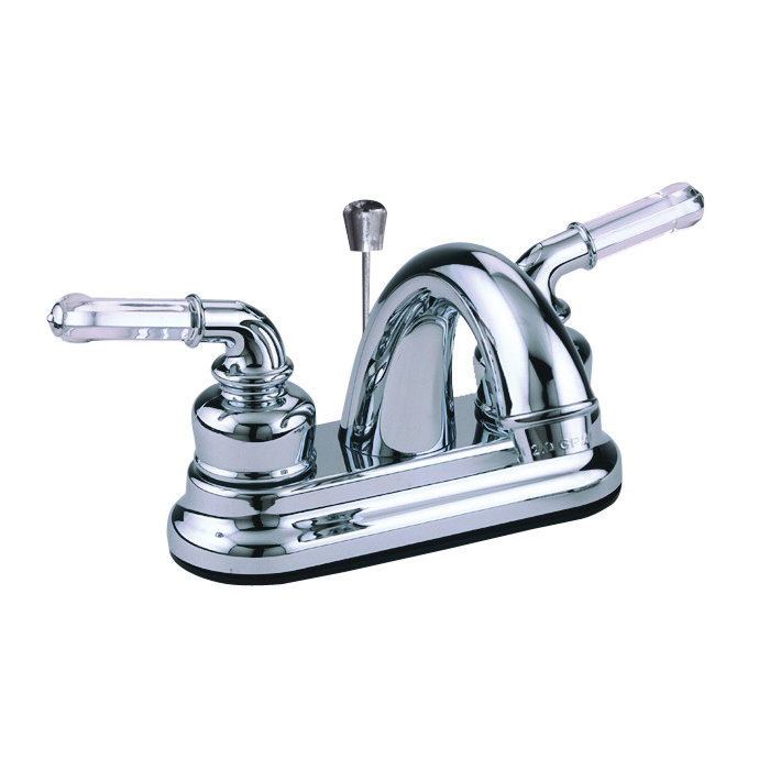 Lavatory Faucet 2 Lever Handle Chrome Non-Metallic