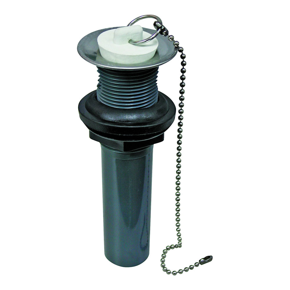 P.O. Plug 1-1/4"x5" ABS Plastic w/Stopper