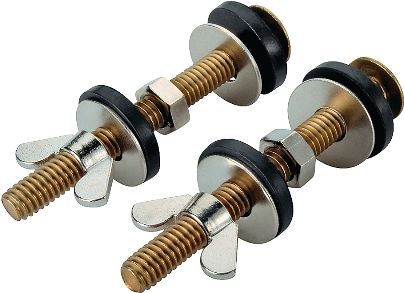 Toilet Tank to Bowl Bolt Set 5/16"x3-1/8" Solid Brass 2pk