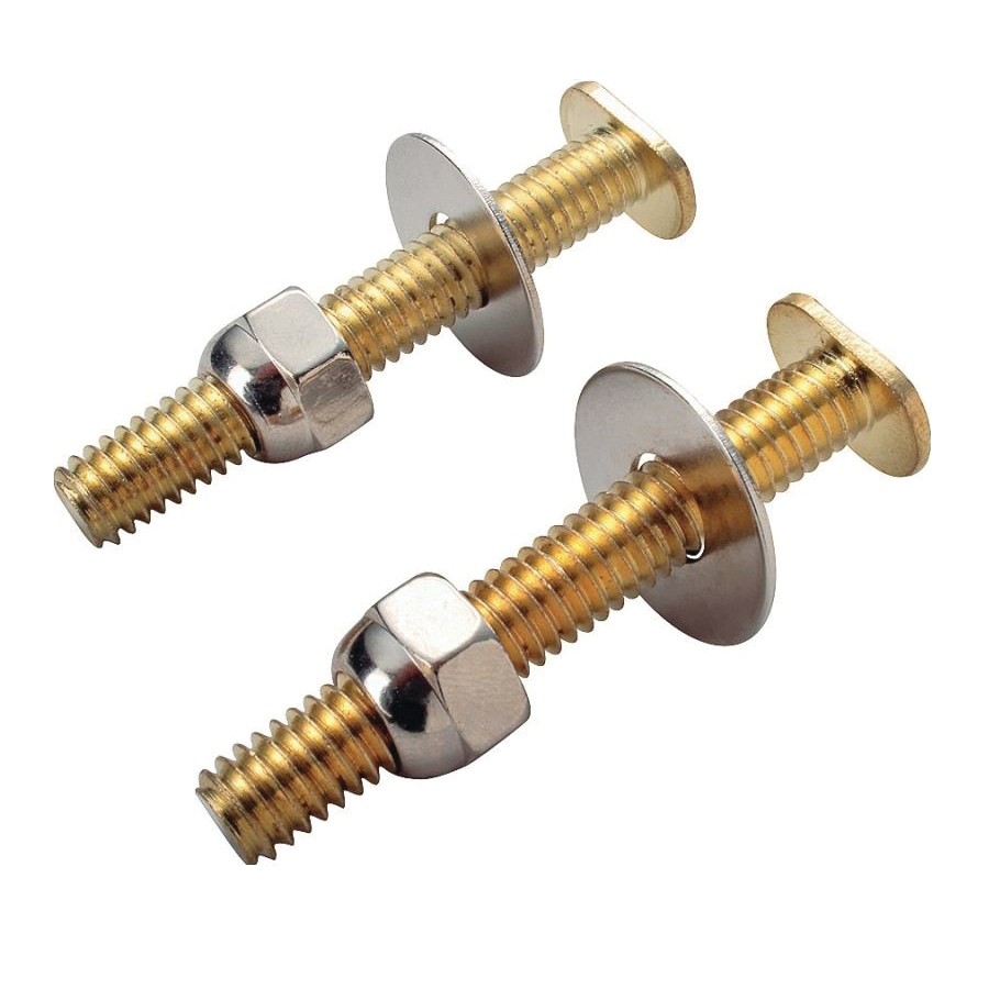 Toilet Flange Bolt Set 5/16"x2-1/4" Brass Plated 2pk
