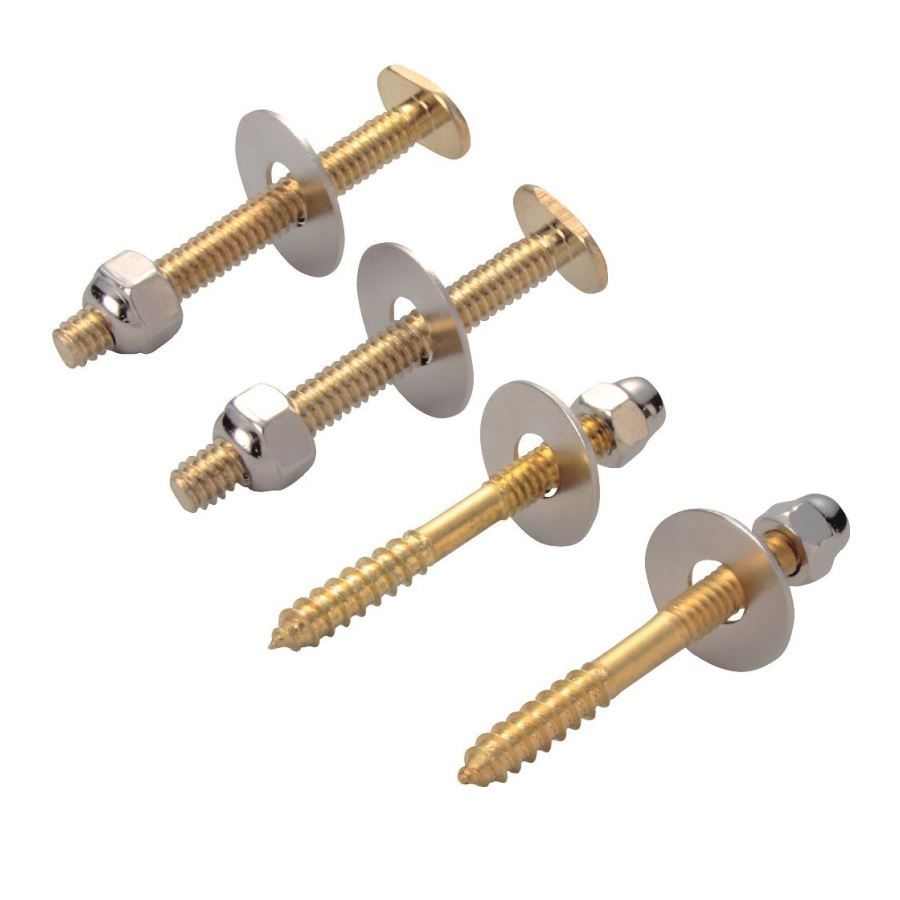 Toilet Flange Bolt & Screw Set Brass Plated