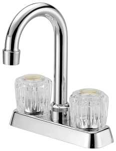 Bar Faucet 2 Plastic Knob High Arch Chrome