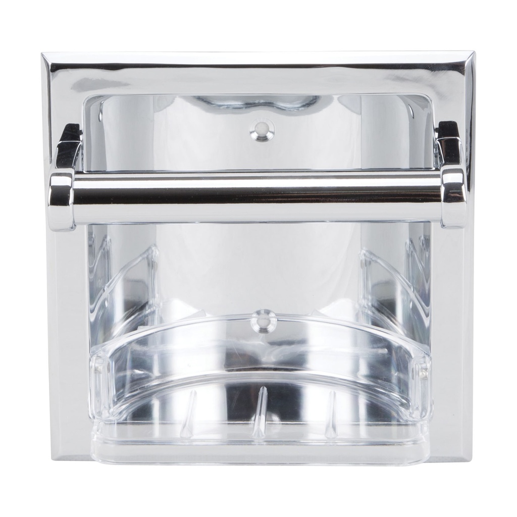 Soap Holder/Grab Bar Recessed Chrome
