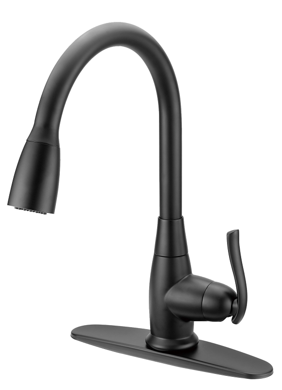 Kitchen Faucet 1 Handle Matte Black High Arch Pull Down