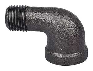 Black 1/4" Street Elbow  90 Degree