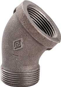 Black 1/2" Street Elbow 45 Degree