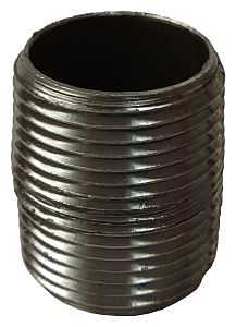 Black 1/2"xClose Nipple
