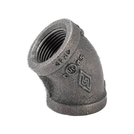 Black 3/4" Elbow 45 Degree