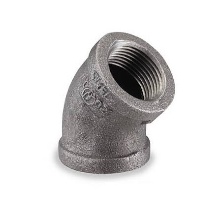 Black 2" Elbow 45 Degree