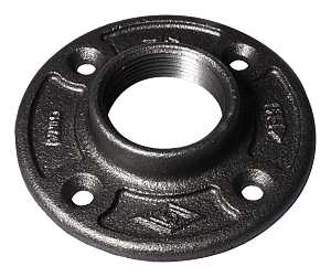 Black 1-1/2" Flange Floor