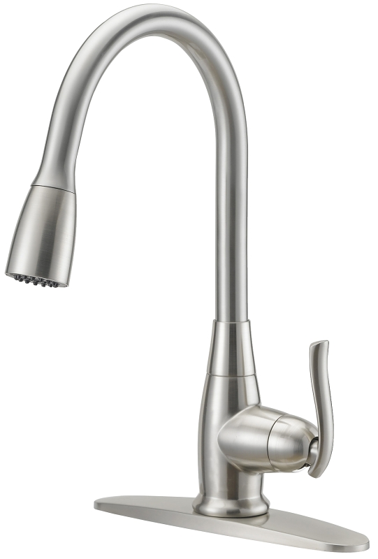 Kitchen Faucet 1 Handle Stainless Steel Pull Down