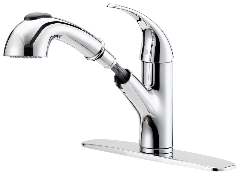Kitchen Faucet  1 Handle Chrome 2 Function Sprayer Pull Out