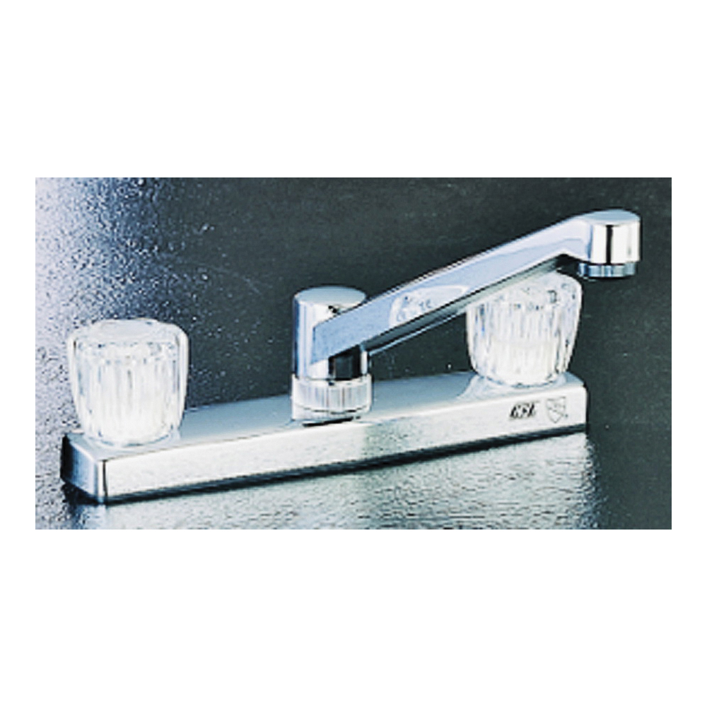 Kitchen Faucet 2 Knob Acrylic Chrome