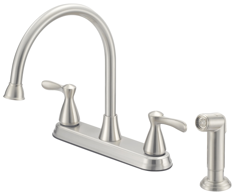 Kitchen Faucet 2 Handle Stainless Steel High Arch