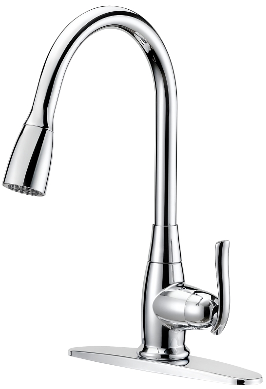 Kitchen Faucet 1 Handle Chrome Pull Down