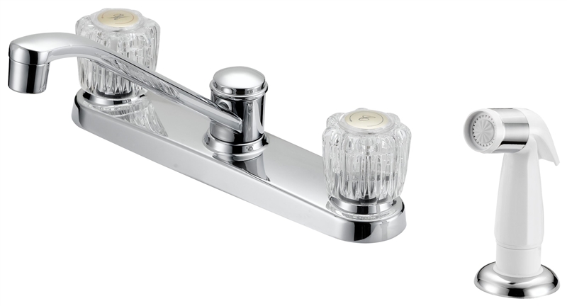 Kitchen Faucet 2 Plastic Knob Chrome