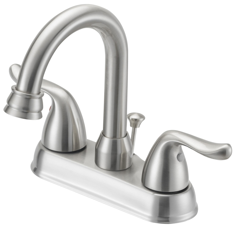 Lavatory Faucet 2 Handle High Arch Brushed Nickel