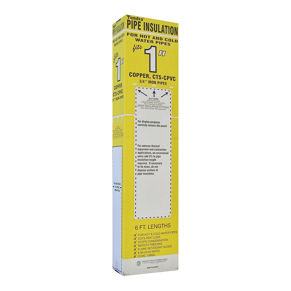 1" X 6' Pipe Insulation 3/8" W