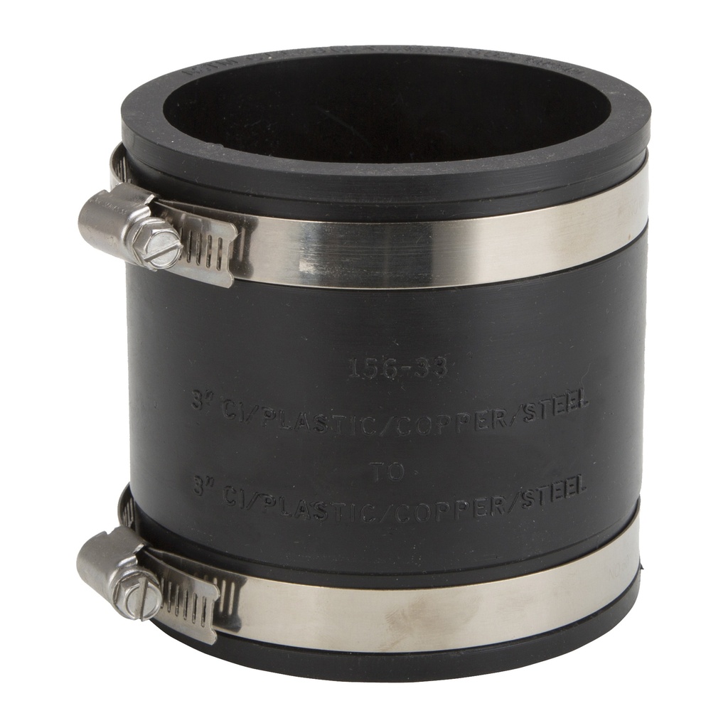 Flexible Coupling 3"x3" Black