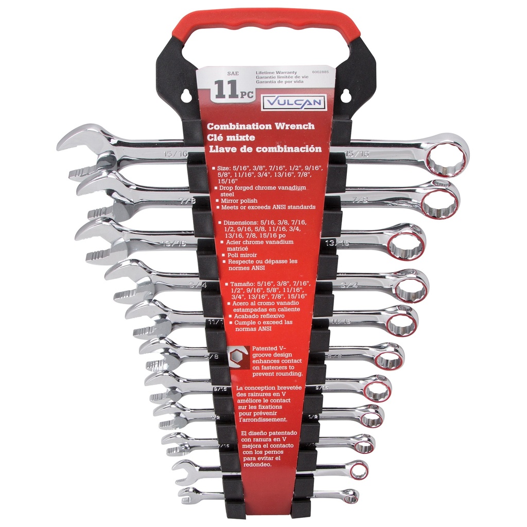COMBO WRENCH SET SAE 11PC