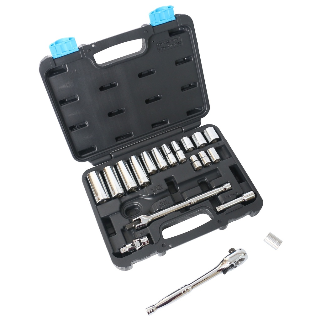 SOCKET SET METRIC 20PC 3/8DR