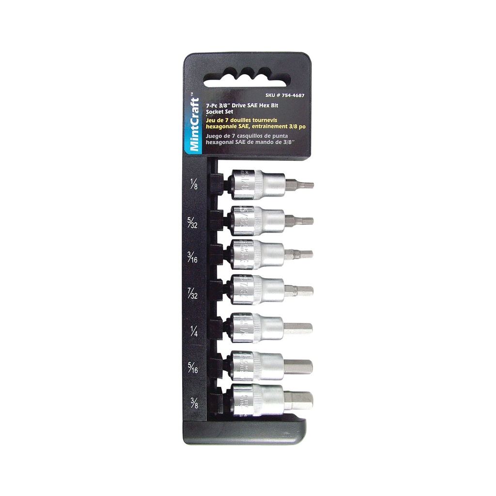 HEX SOCKET ST 7PC 3/8DR SAE