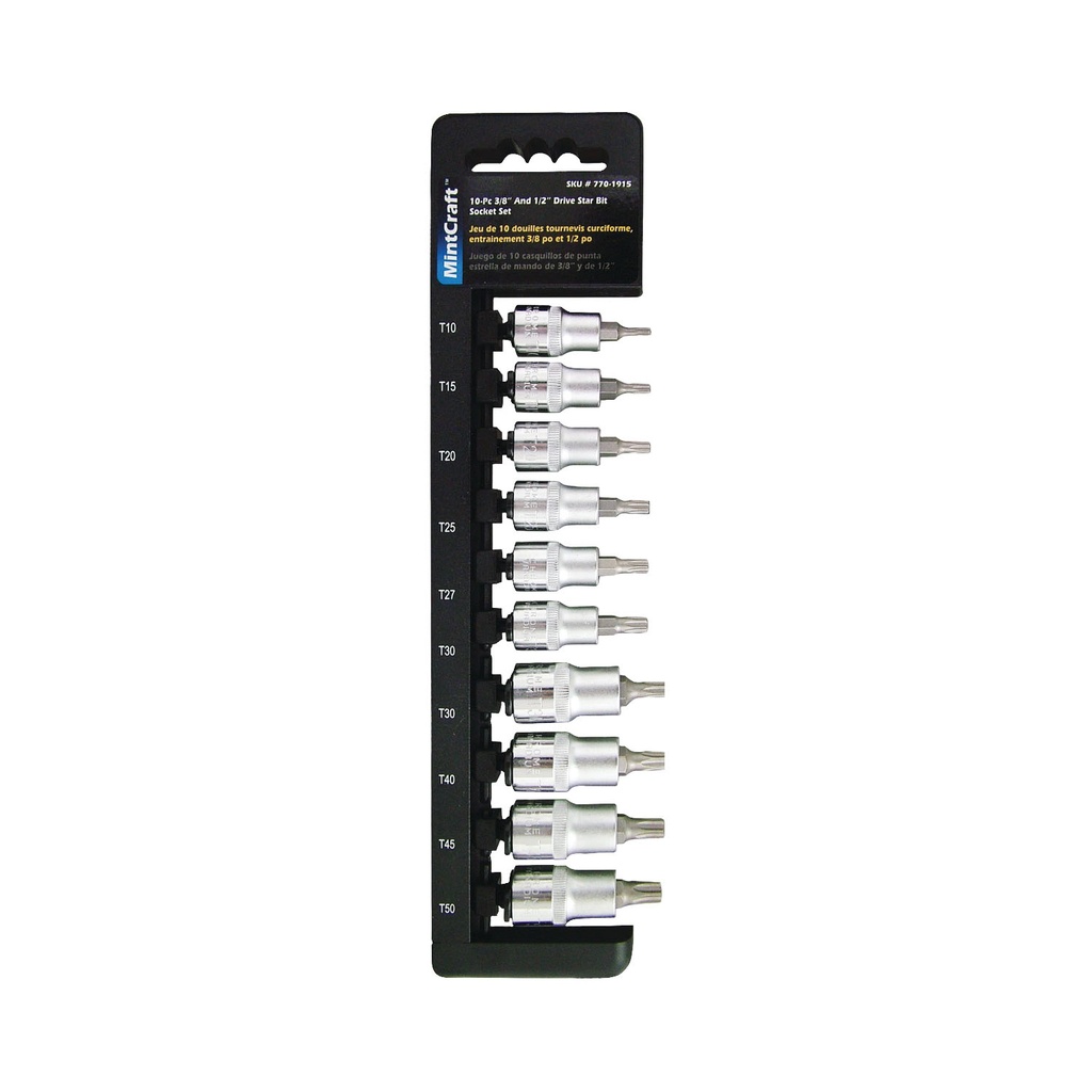 STAR SOCKET SET 10PC 3/8&1/2DR