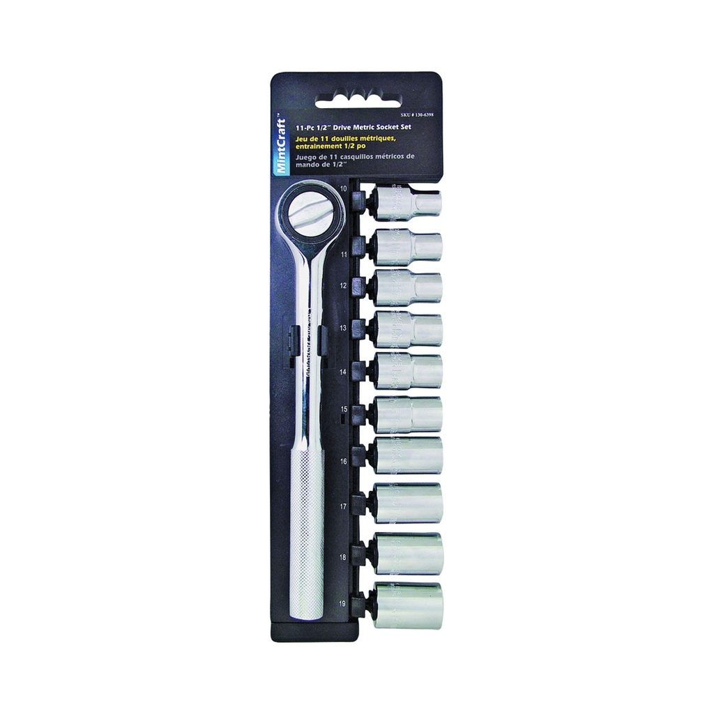 SOCKET SET 11PC METRIC 1/2 DR