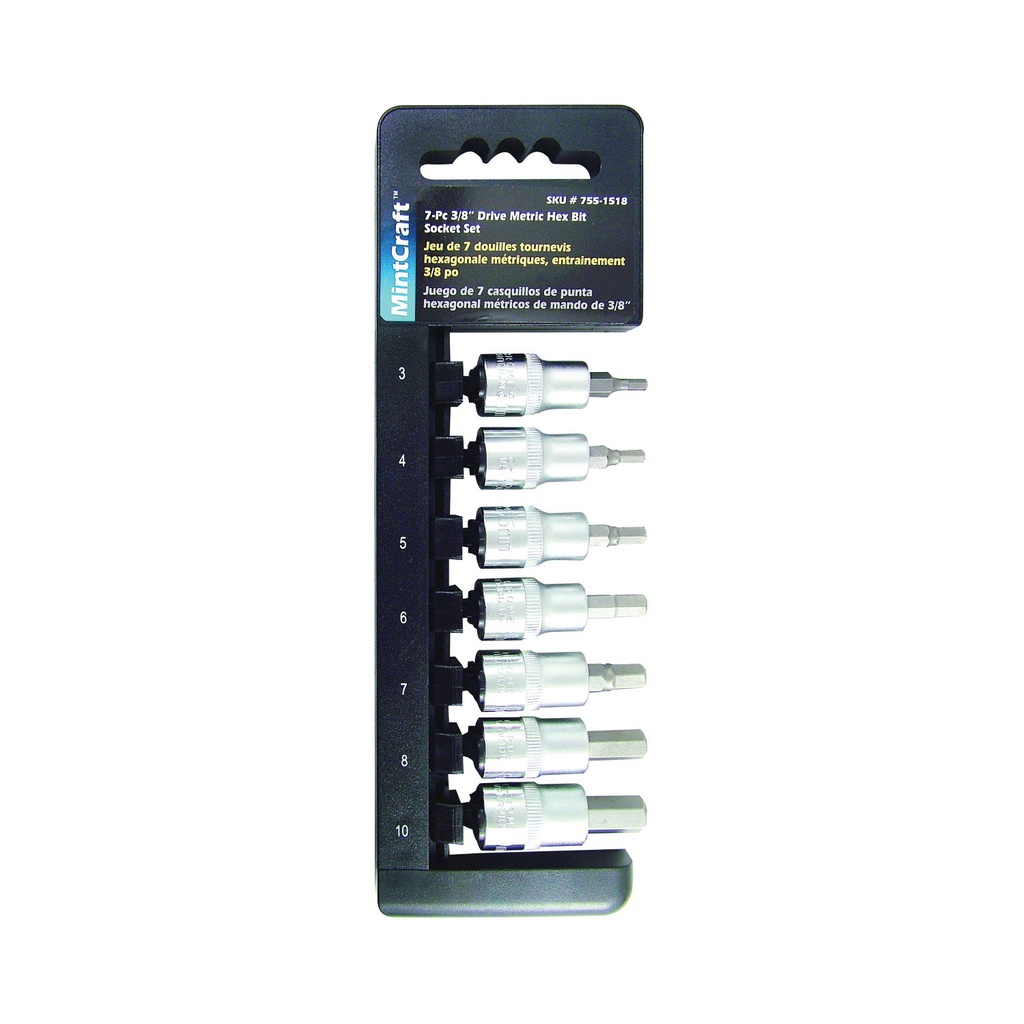 HEX SOCKET SET 7PC 3/8DRIVE