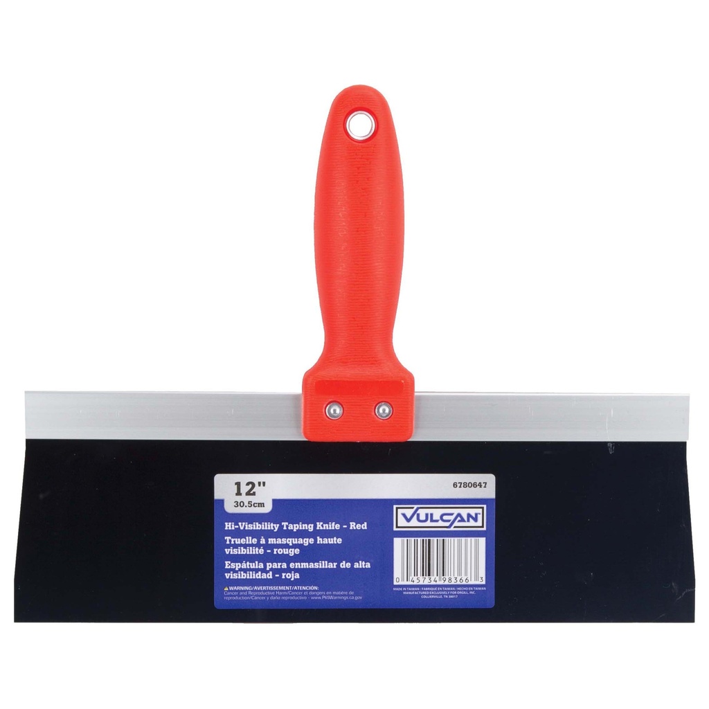 TAPING KNIFE 12" RED HANDLE
