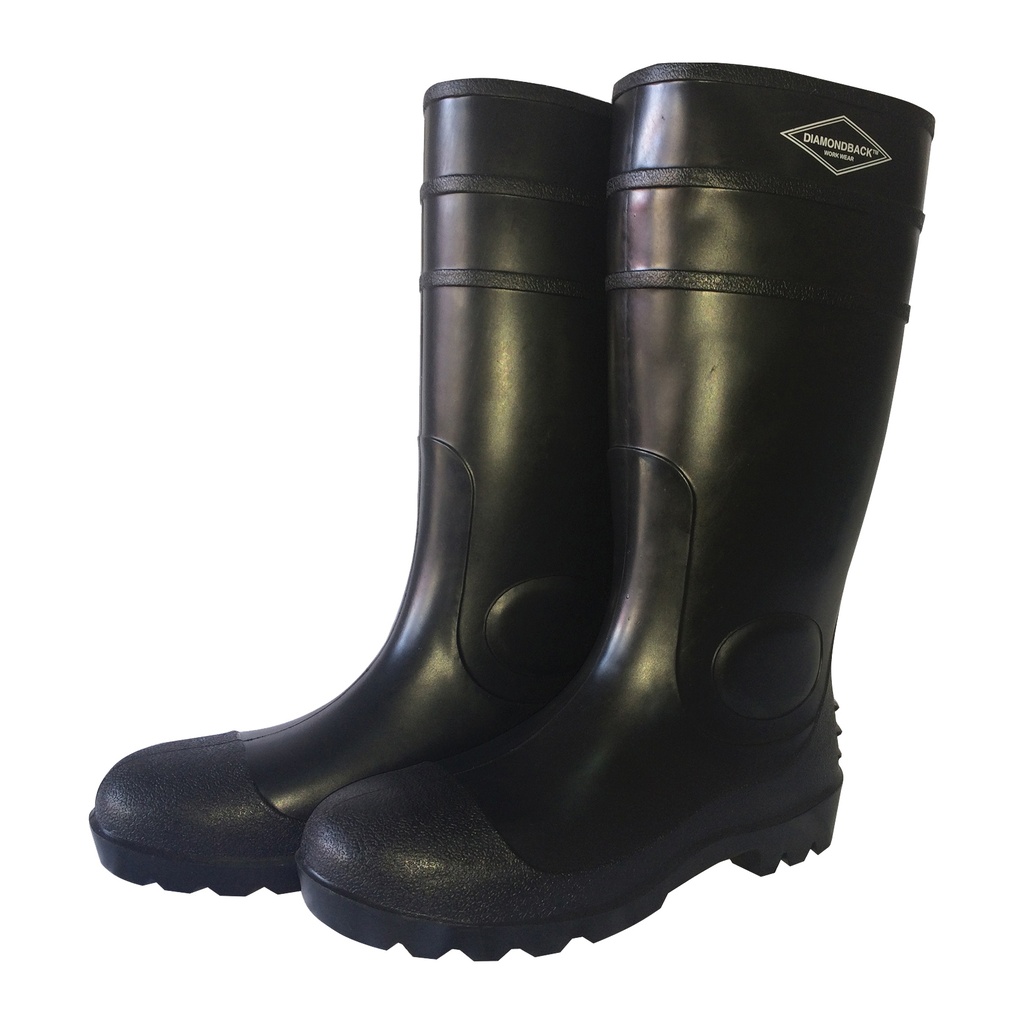 Knee Boots Black S14 PVC Pair