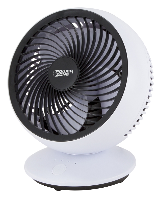 Table Fan 6" USB Oscillating White